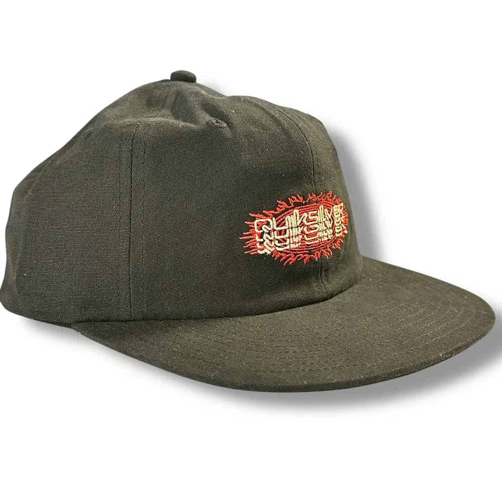 Quiksilver Radical Embroidered Snapback Baseball Cap Hat Big Boys Youth Sz 55cm